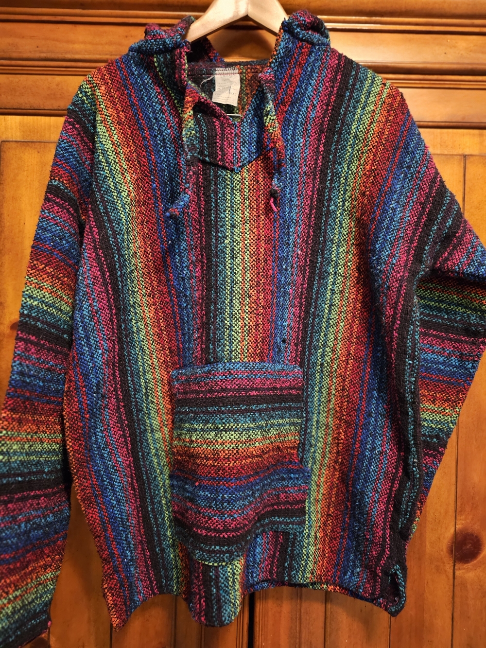 Multicolor Striped Hooded Pullover Shirt